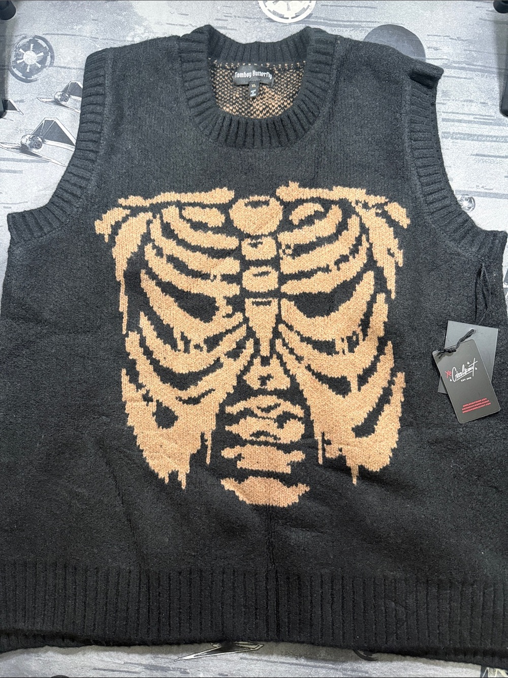 NIB GIRRLSCOUT OZZIE RIBCAGE KNIT SWEATER VEST SZ XL